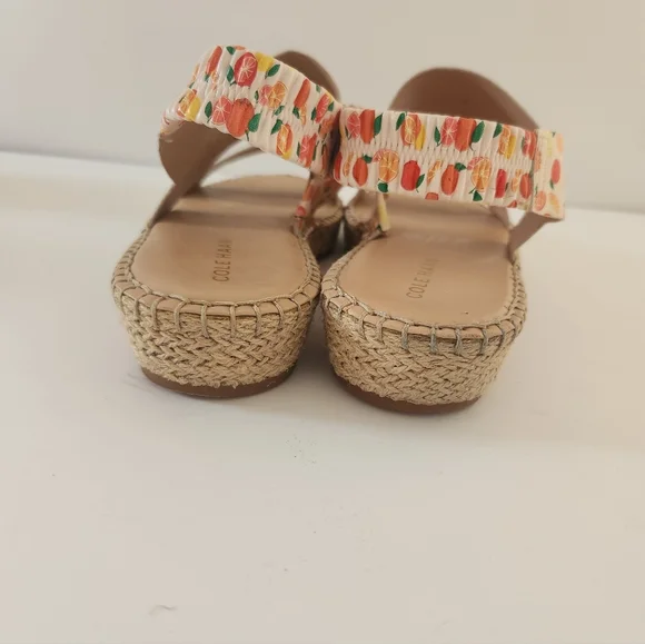 Cole Haan Pinch Maine Citrus Orange Fruit Espadrille Sandals Size 8 - Picture 8 of 9